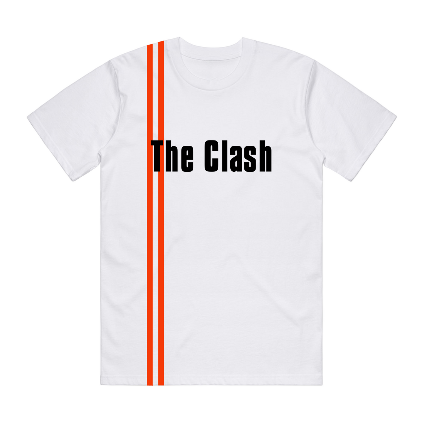 The Clash | Striped Logo White T-Shirt