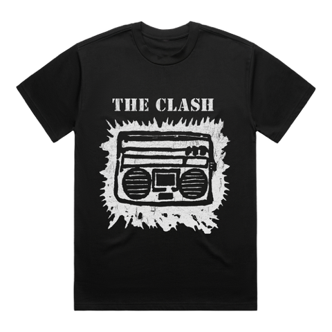 The Clash | Black Boombox T-Shirt – The Clash UK Store