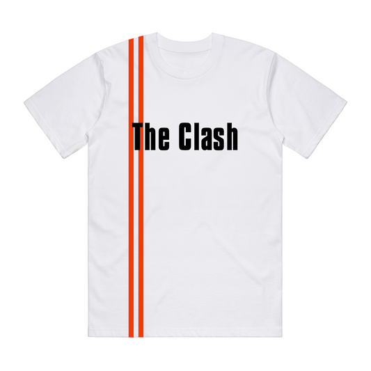 The Clash | Striped Logo White T-Shirt