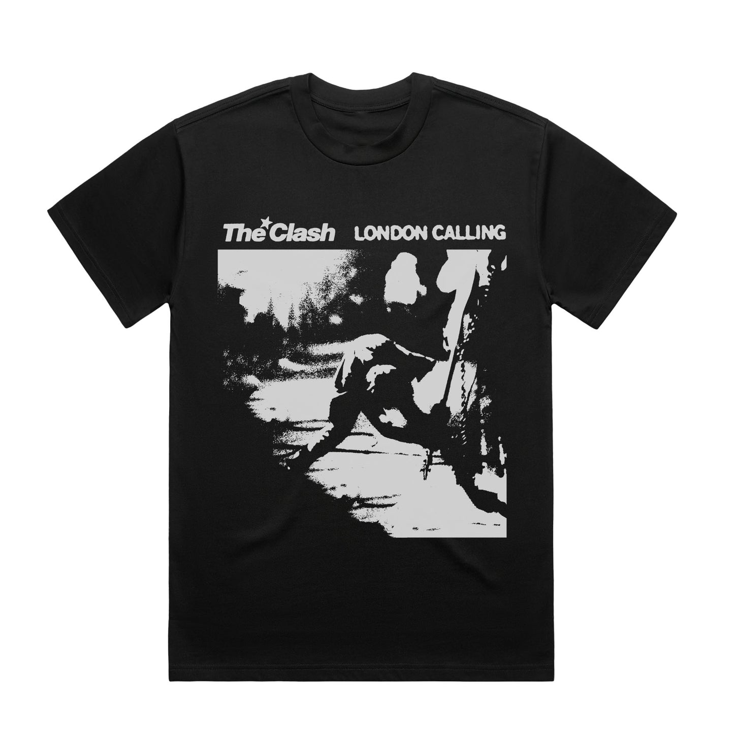 Black Unisex TShirt with white london calling print